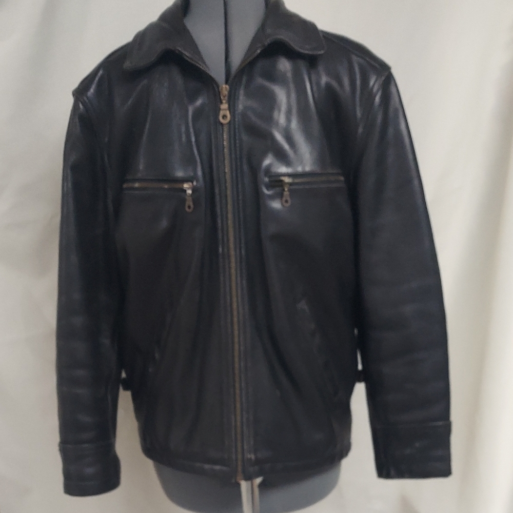 Men's Black Leather Jacket